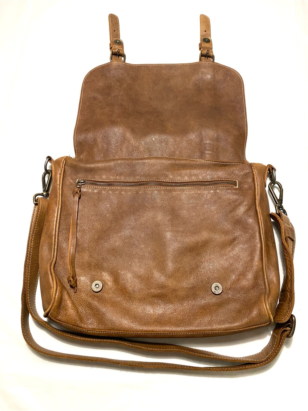 Roots Modern Satchel Tribe Leather Laptop Messenger Bag Made in Canada Unisex - Picture 7 of 16